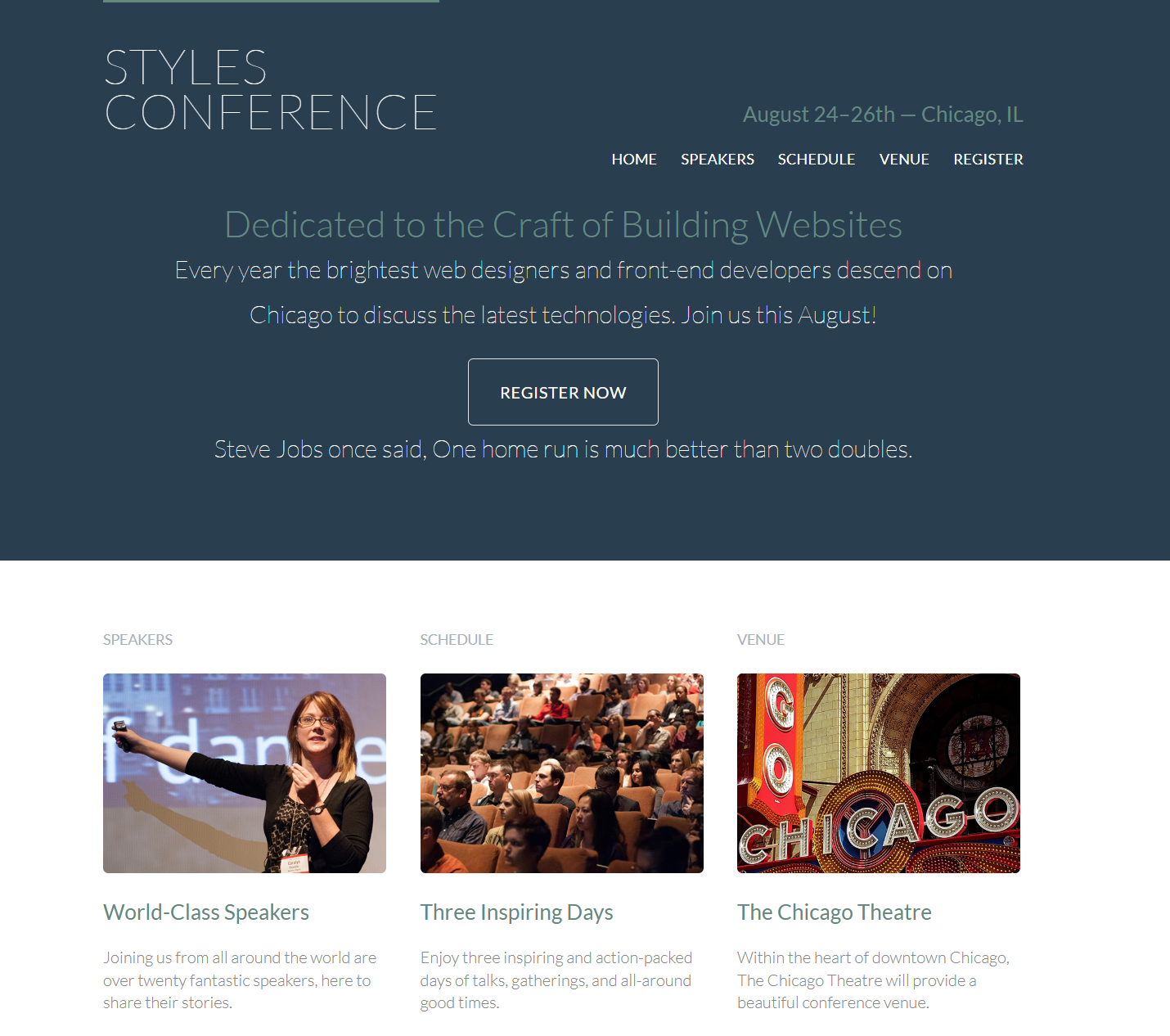 Styles Conference — Wo alles begann